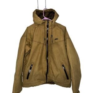 Nike British Millerain Waxed Cotton Track & Field Jacket Mens size Large. Tan